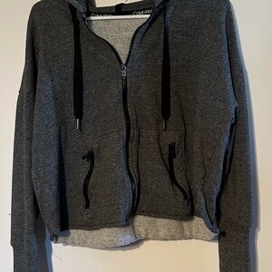 Calvin Klein Charcoal Gray Hoodie with Logo